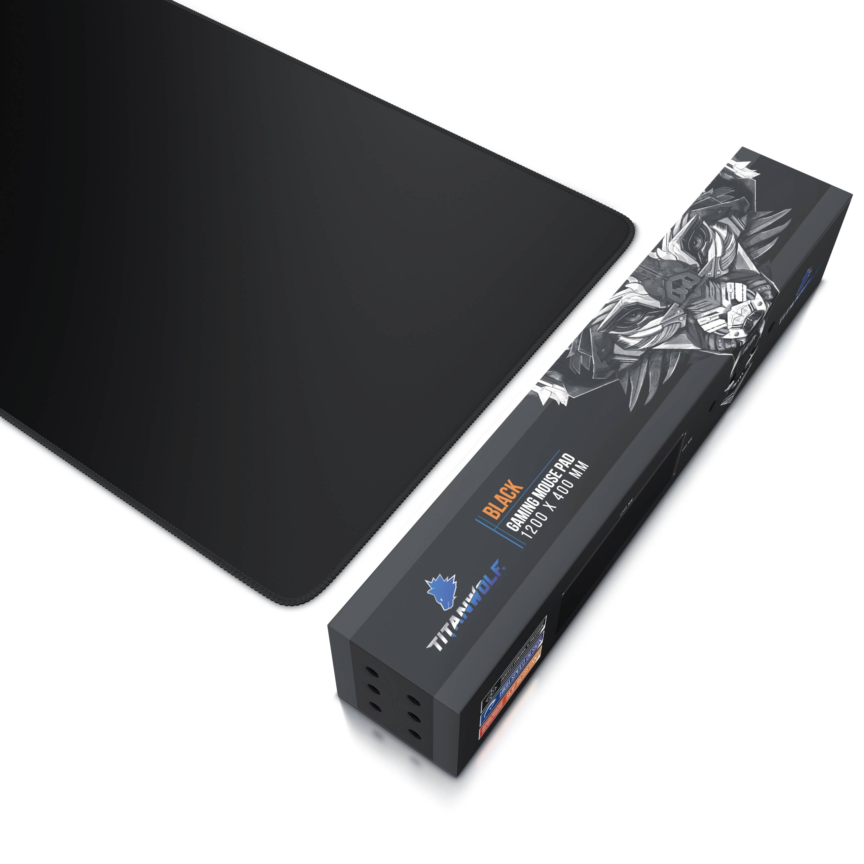 CSL Gaming Mauspad, extra groß, 1200 x 400 x 3 mm Schreibtischunterlage XXXL, Rutschfest, schwarz-3