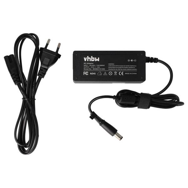 vhbw 1x Netzteil Ersatz für HP PPP014L-S | PPP014L-SA, PPP014H-S für Notebook, 65 W