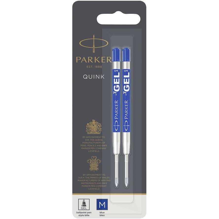 Parker Quink - Nachfüllpatrone - Blau - Geltinte - 0.7 mm - Mittel (Packung mit 2)-1