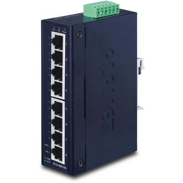 PLANET 8-Port 10/100/1000Mbps Managed Industrial Ethernet Multimedia-Technik Switche