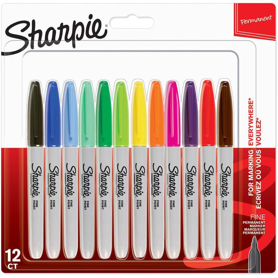 Sharpie Permanent-Marker FINE, 12er Blisterkarte-1