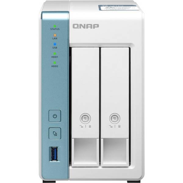 QNAP TS-233 - NAS-Server - 2 Schächte - SATA 6Gb/s - RAID RAID 0 - 1 - JBOD - RA