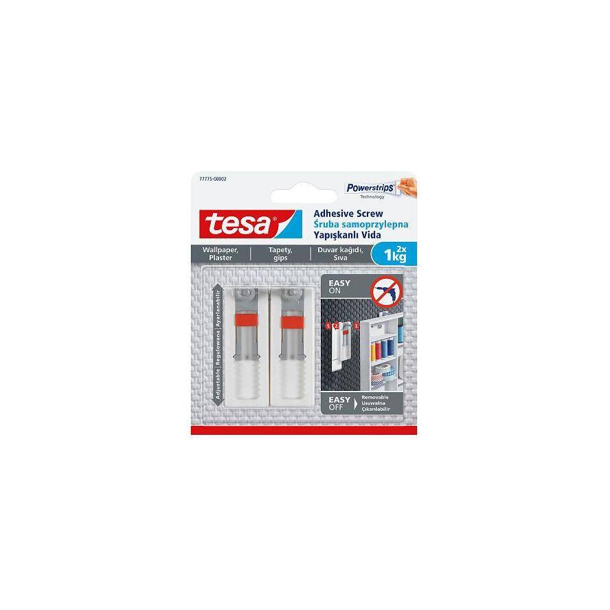 tesa Powerstrips Klebeschraube für Tapete/Putz, weiß-1