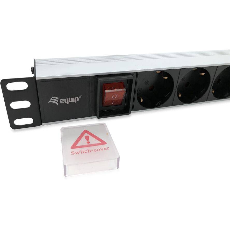 Equip 19 Steckdosenleiste 8xSchuko+Switch->St.90° si. Alu. Multimedia-Technik Steckdosenleisten-3