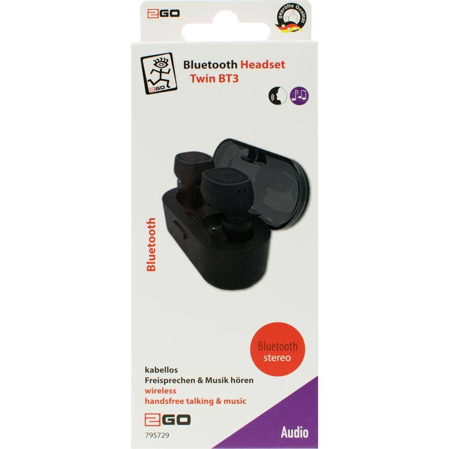 2GO Bluetooth Headset "TWIN BT" schwarz-2