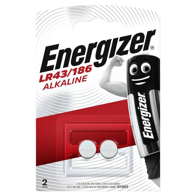 Energizer Batterie Alkaline, Knopfzelle, LR43, V12GA, 1.5V Electronics, Retail Blister (2-Pack)-0