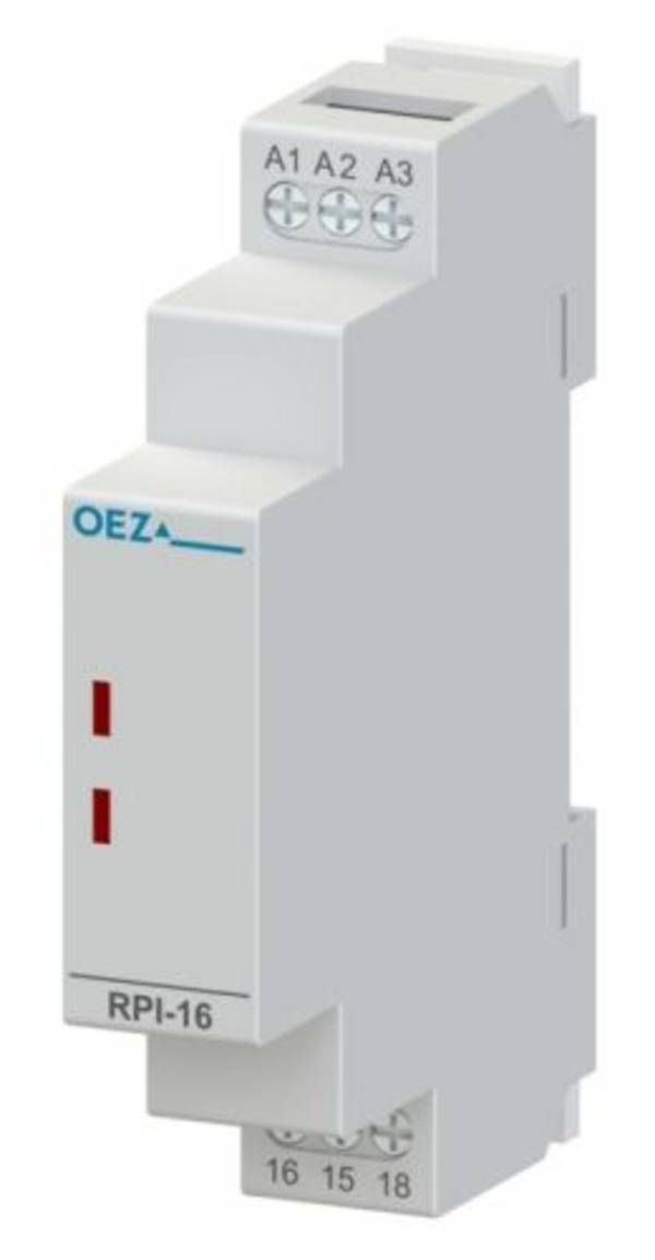 16A Installations-Relais mit 1x Wechsler, Steuerspannung AC/DC 24V, Arbeitsspannung AC bis 230V, rote LED