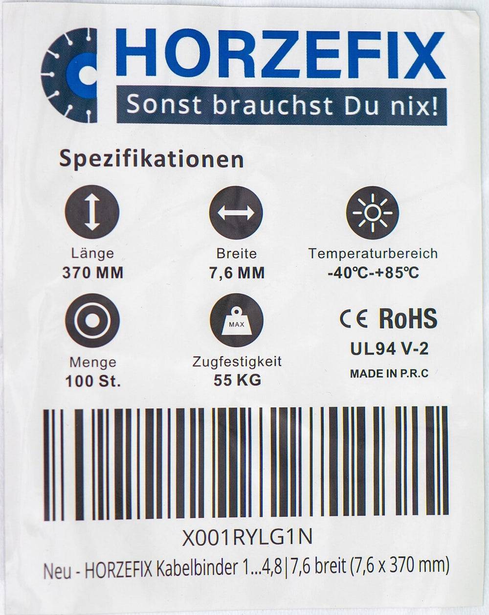 Kabelbinder 100 Stück gelb UV beständig Universalbinder 7,6 x 370 mm-3