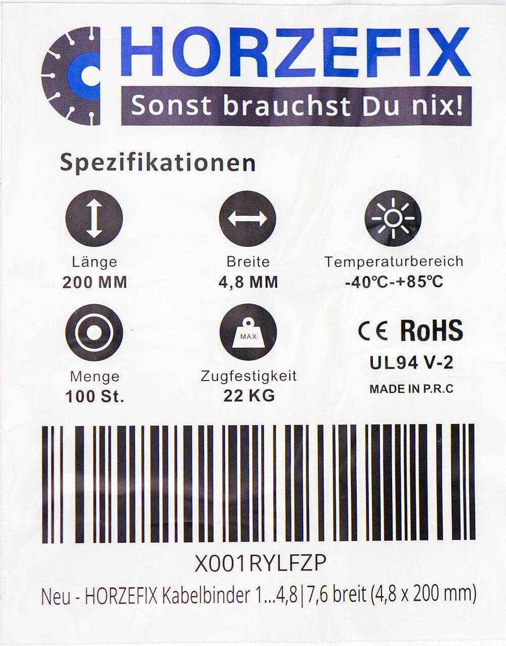 Kabelbinder 100 Stück gelb UV beständig Universalbinder 4,8 x 200 mm-3