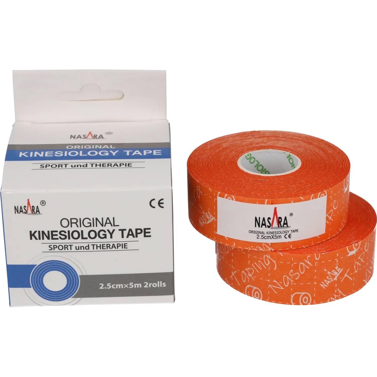 NASARA Kinesio Tape | 2,5cm x 5m (2 Rollen)-1