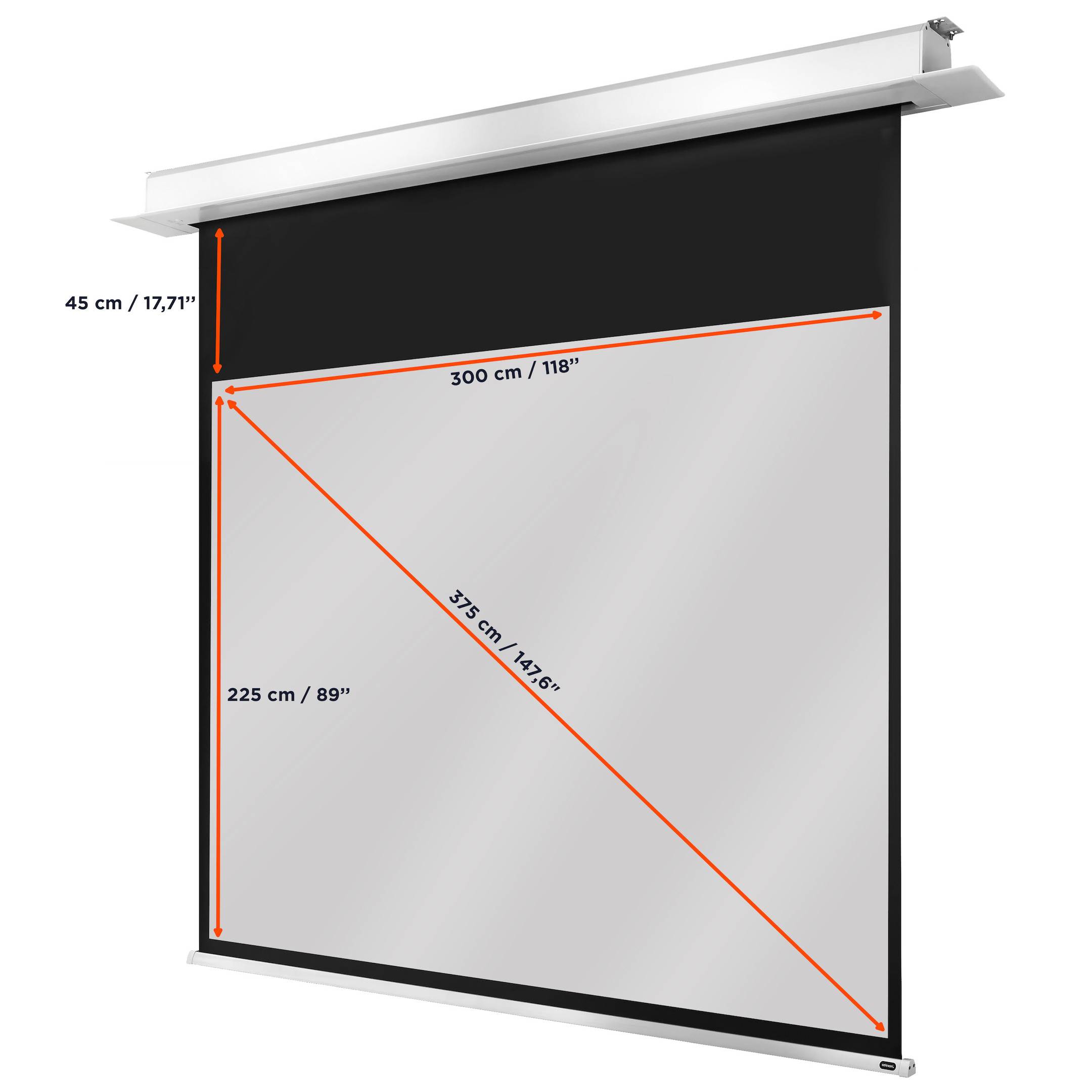 celexon Deckeneinbauleinwand Motor Professional Plus 300 x 225 cm-4
