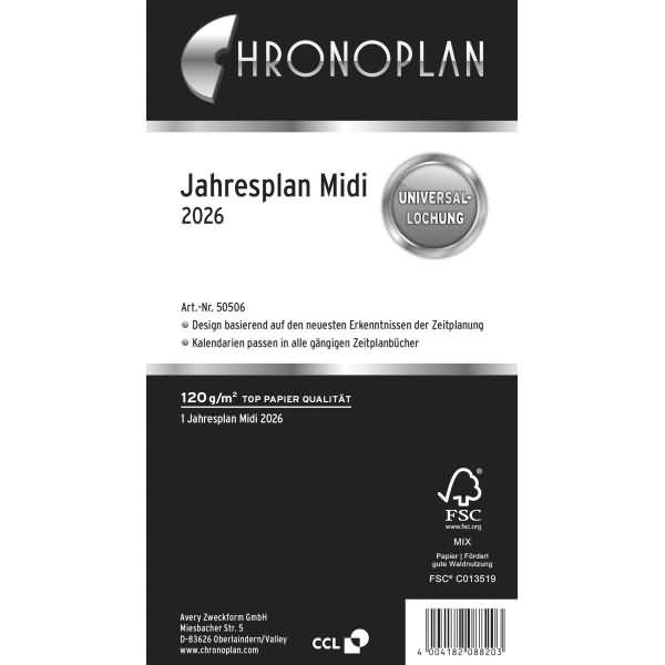 Jahresplan, Avery 50506