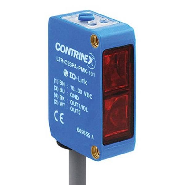 Contrinex LTR-C23PA-PMK-101, Standard Diffuse 20 x 30 (C23) 5...1200 mm ABS 3/4 turn pot. LED, P/n: 620-600-104