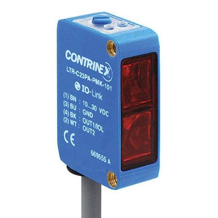 Contrinex LTR-C23PA-PMK-101, Standard Diffuse 20 x 30 (C23) 5...1200 mm ABS 3/4 turn pot. LED, P/n: 620-600-104-0