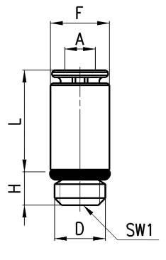 Camozzi 6512 3-M3 Mikro-Superschnell-Steckverschraubung
