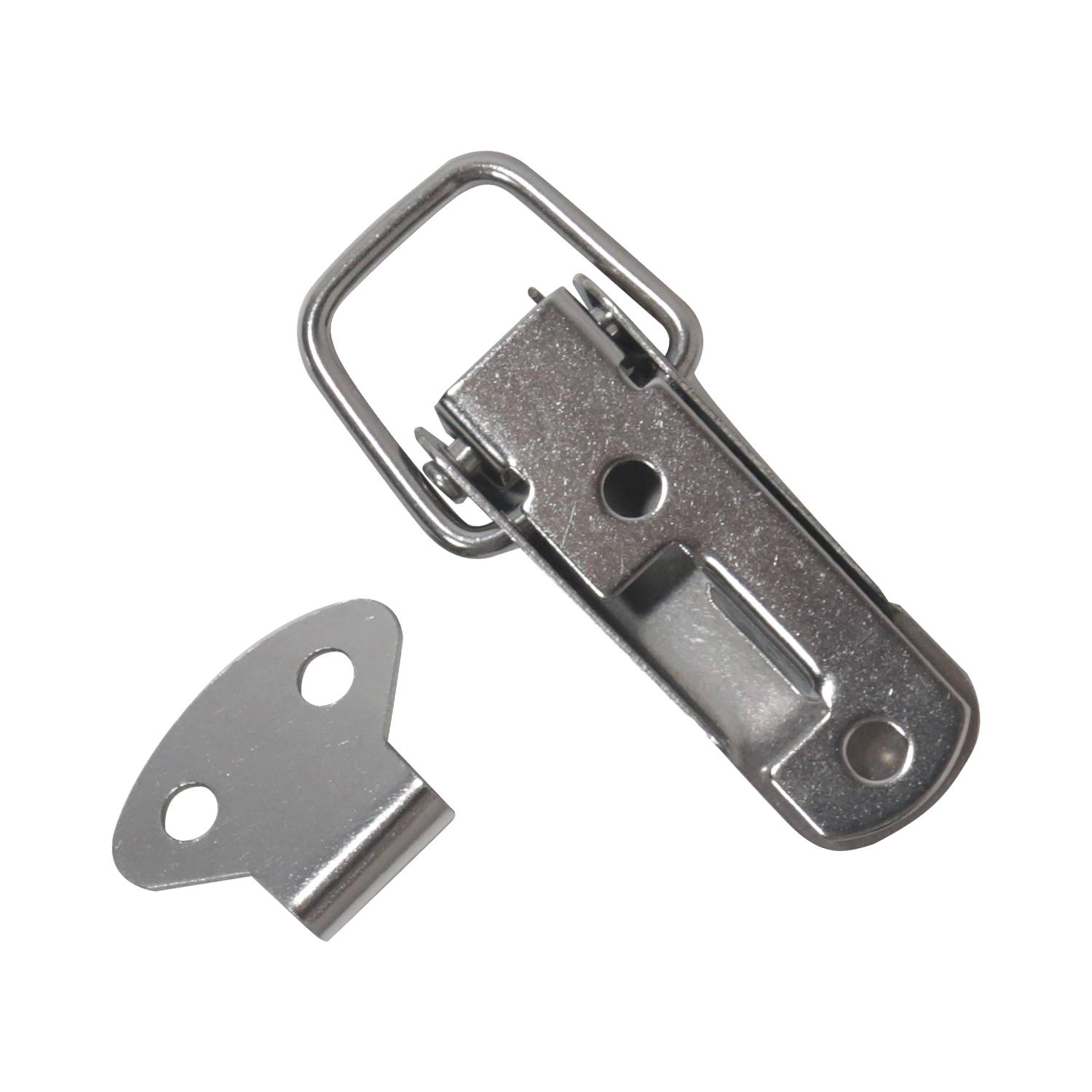 HMF 14980-09 Edelstahl Spannverschluss mit Schlossöse, 8 Stück, 27 x 75 mm, Silber-3