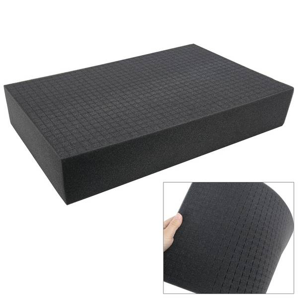 HMF 1456-100 Rasterschaumstoff Würfelschaum, 345 x 550 mm, Double-Size, Koffereinlage, Tabletop, Höhe: 100 mm