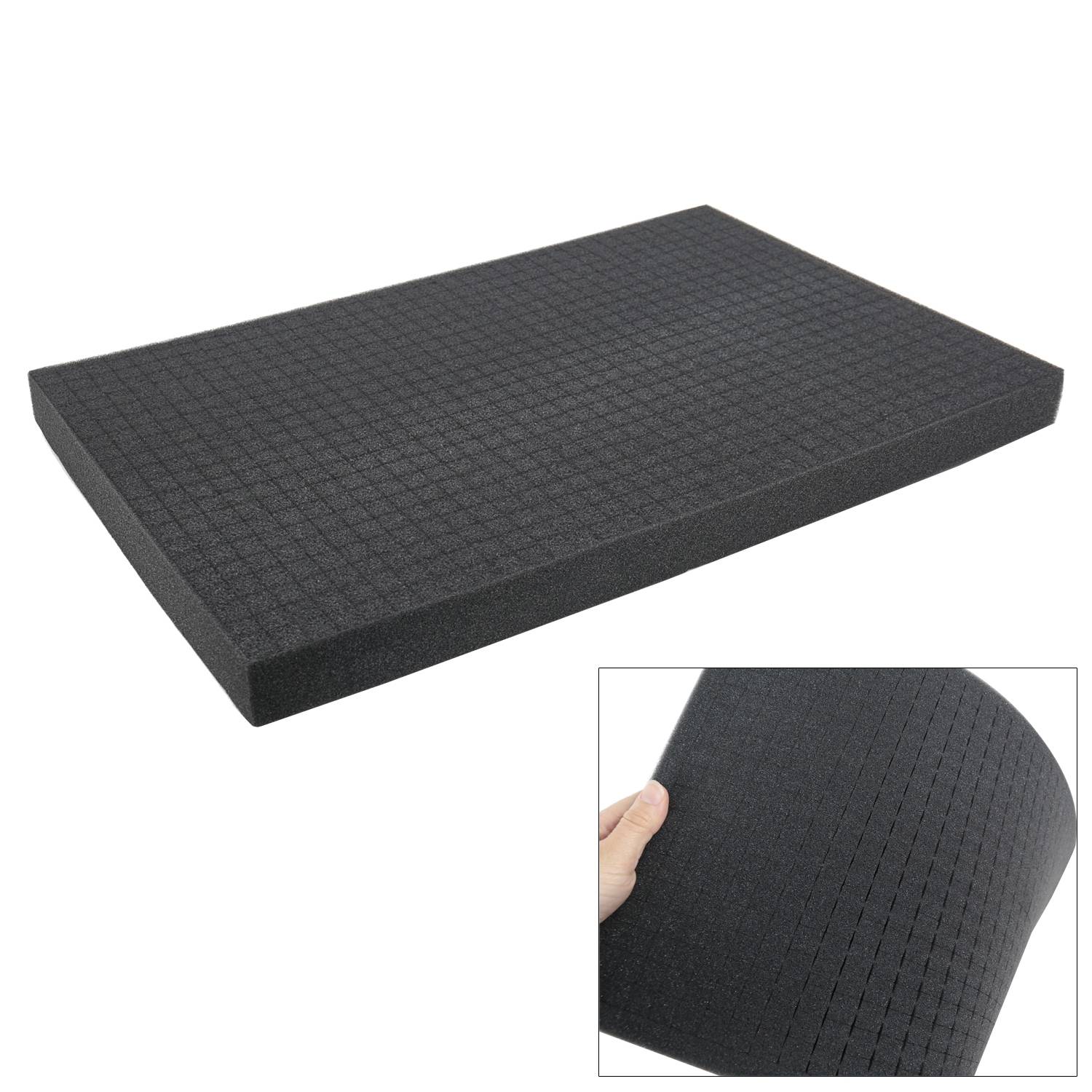 HMF 1456-40 Rasterschaumstoff Würfelschaum, 345 x 550 mm, Double-Size, Koffereinlage, Tabletop, Höhe: 40 mm-0