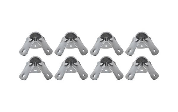HMF Kugelecken Eckenschutz aus verzinktem Stahl, 8 Stück, 44 x 44 x 30 mm, Silber