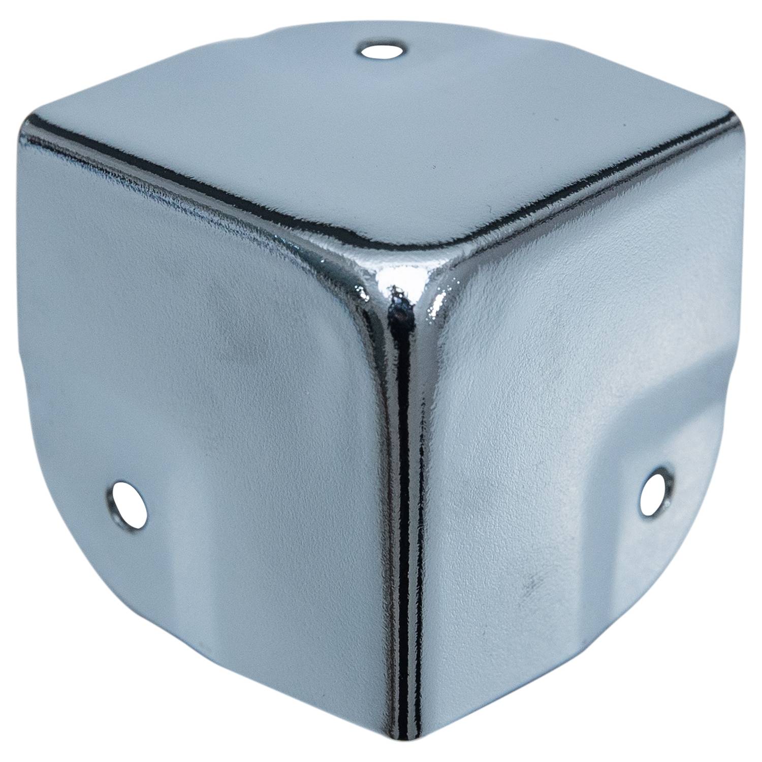 HMF 14966-09 Eckenschutz aus Metall für Koffer, 8 Stück, 40 x 40 x 40 mm, Silber verzinkt-2