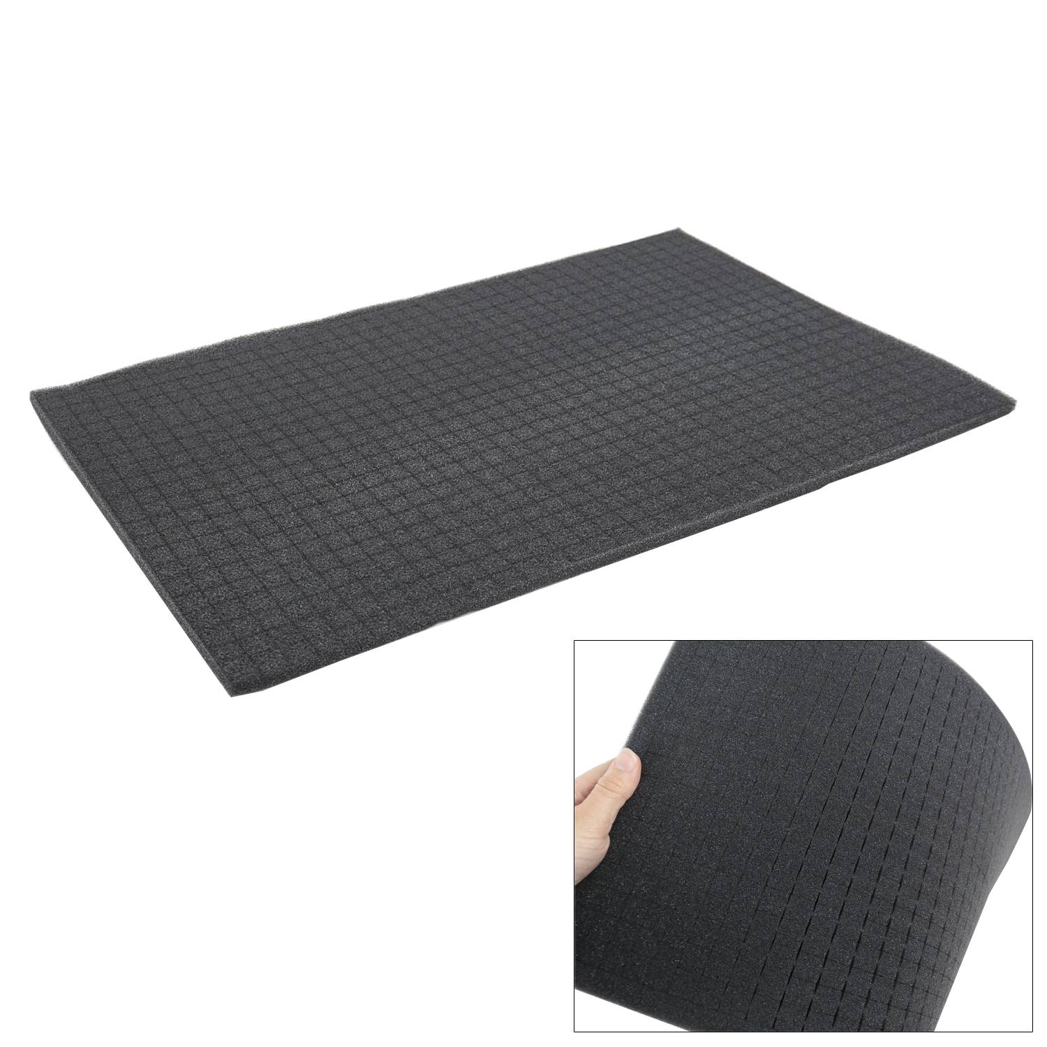 HMF 1456-10 Rasterschaumstoff Würfelschaum, 345 x 550 mm, Double-Size, Koffereinlage, Tabletop, Höhe: 10 mm-0