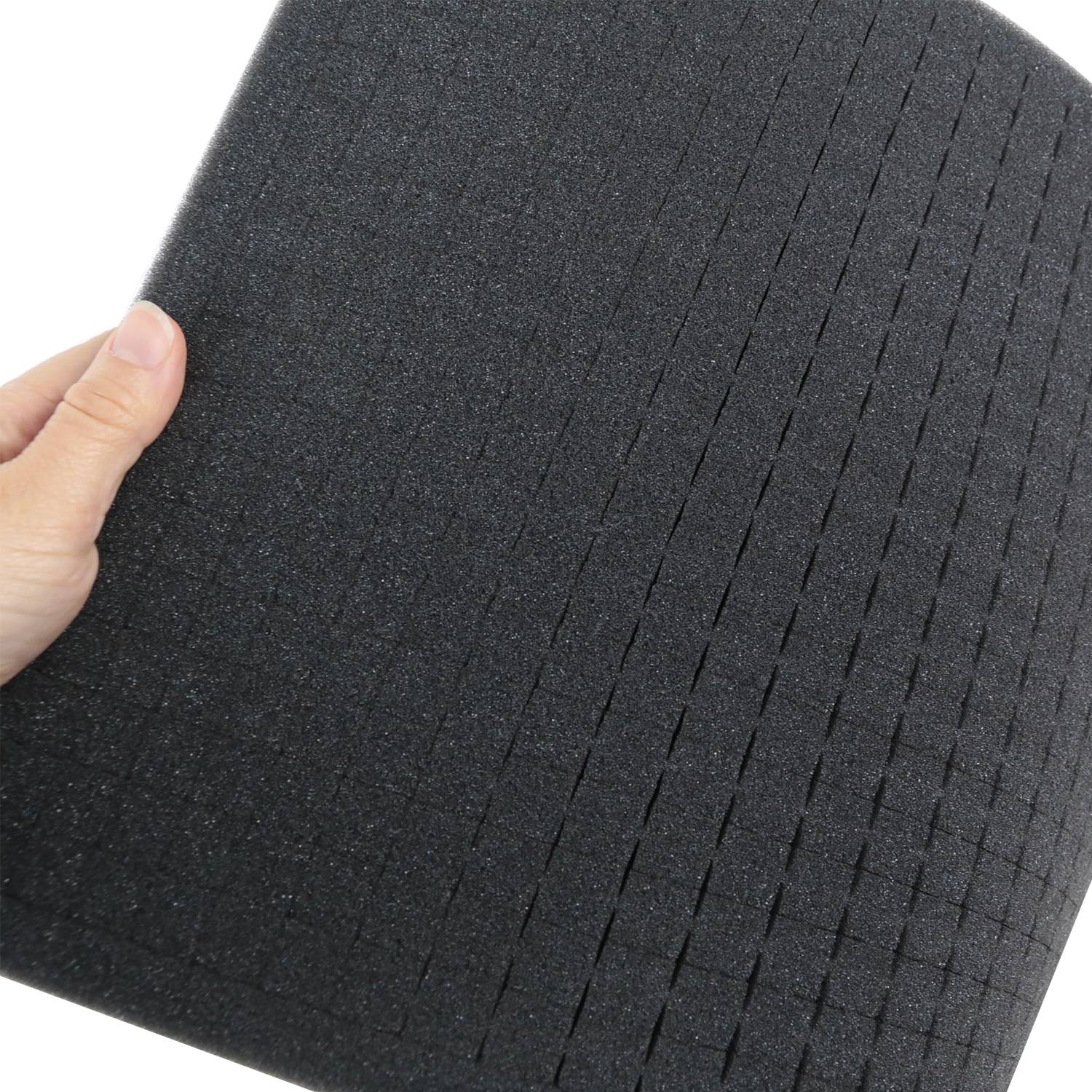 HMF 14521-02 Alu Fotokoffer, Waffenkoffer mit Rasterschaumstoff, 56,5 x 36 x 16 cm, Schwarz-4