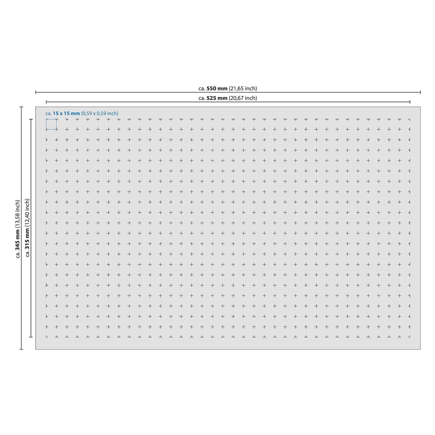 HMF 1456-100 Rasterschaumstoff Würfelschaum, 345 x 550 mm, Double-Size, Koffereinlage, Tabletop, Höhe: 100 mm-3