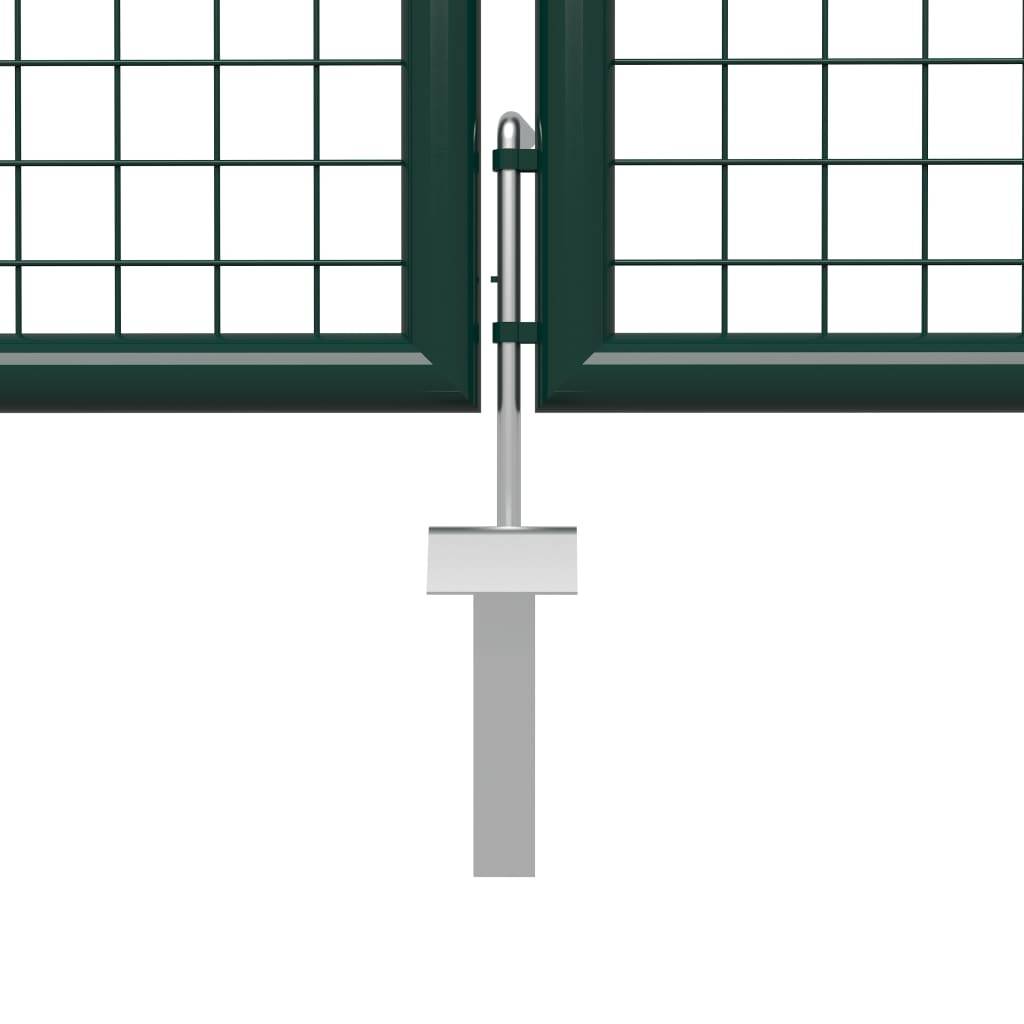 Gartentor Stahl 500×150 cm Grün-2