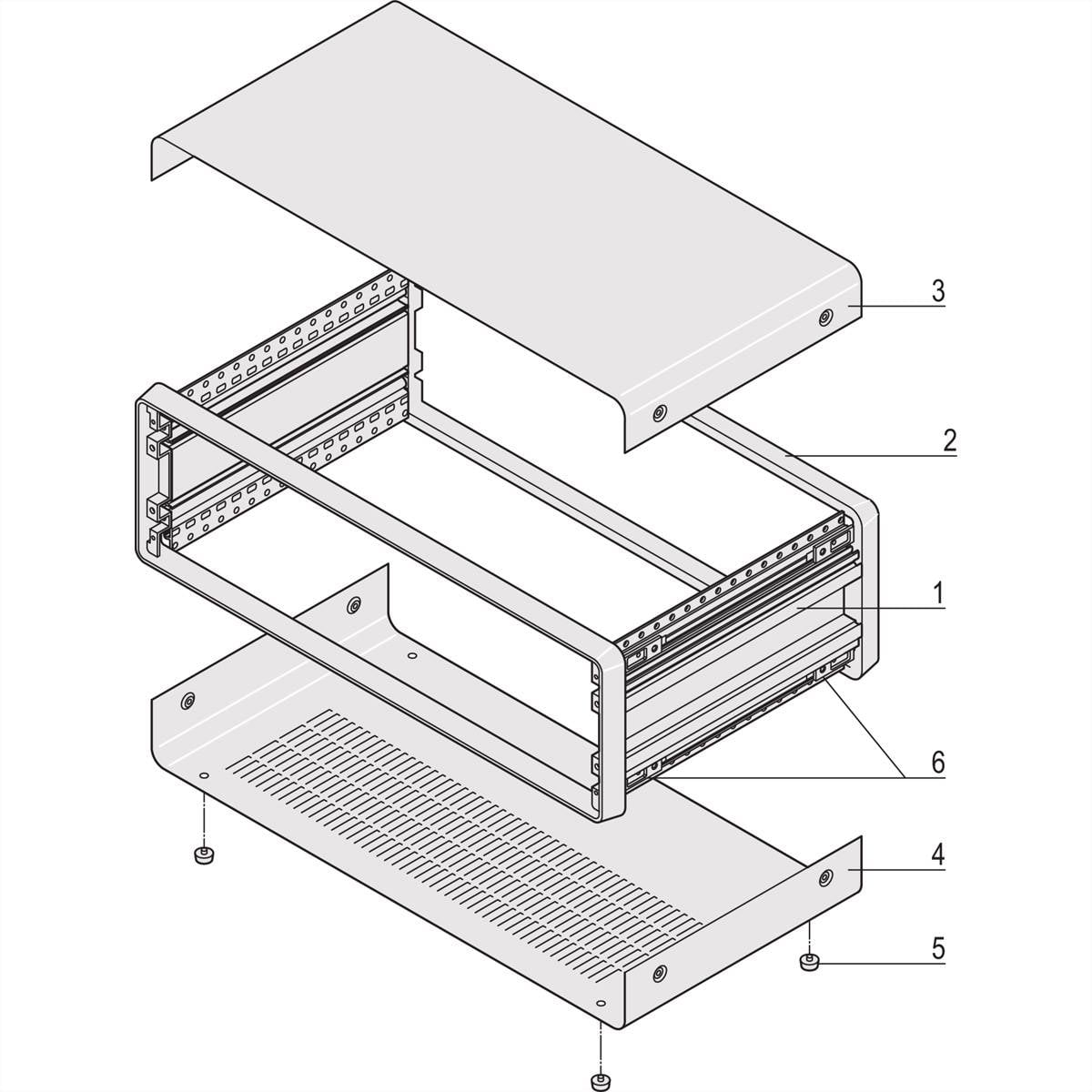 SCHROFF Gehäuse 2 HE - COMPAC PRO GEH.2HE 84TE 331T-1