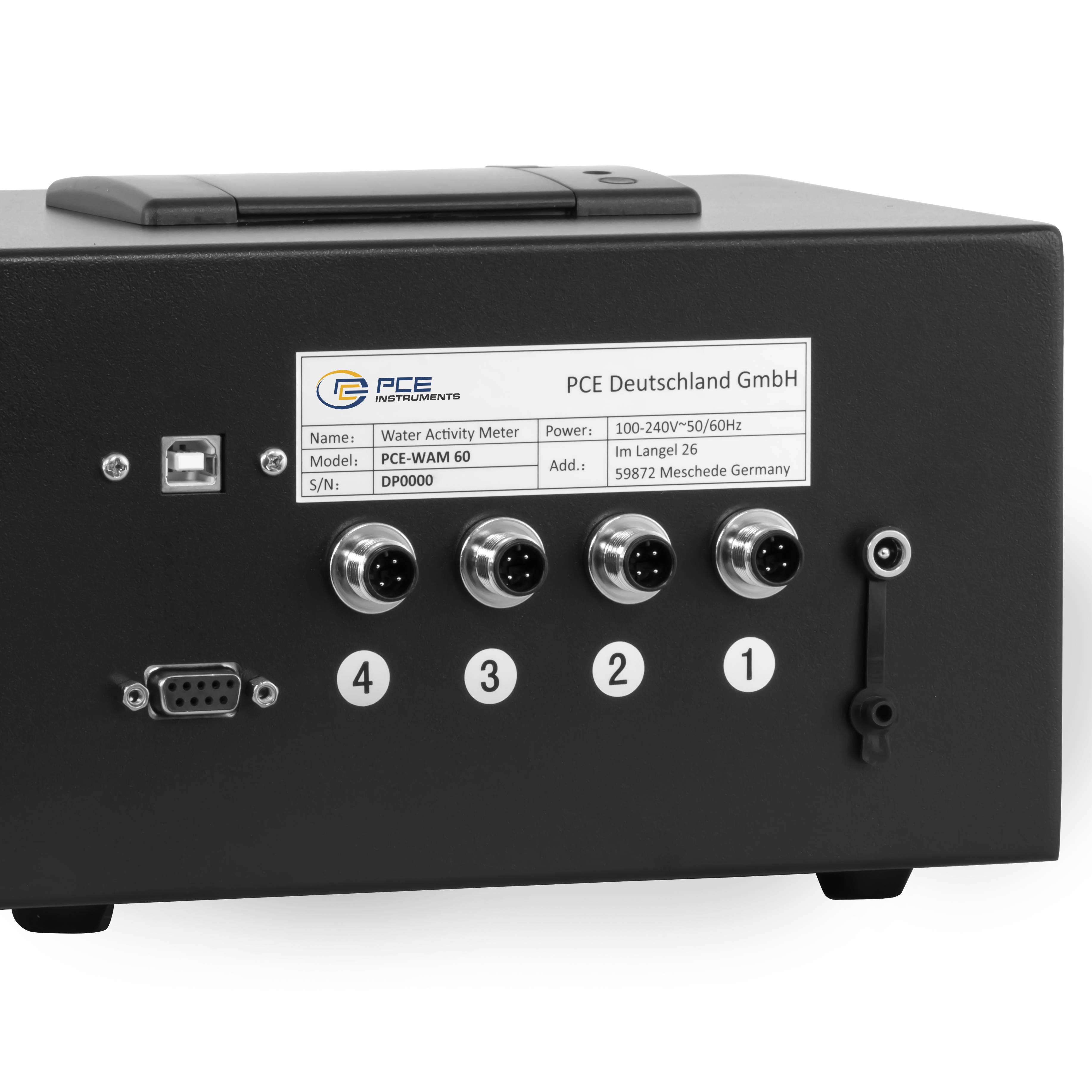 PCE Instruments Feuchtigkeitsmessgerät PCE-WAM 60 für die Messung der Wasseraktivität |0 ... 1 aw |Software |Speicher-2