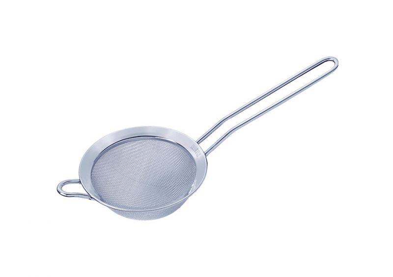 Kelomat Küchensieb 12 cm doppelmaschig Edelstahl Silber-0