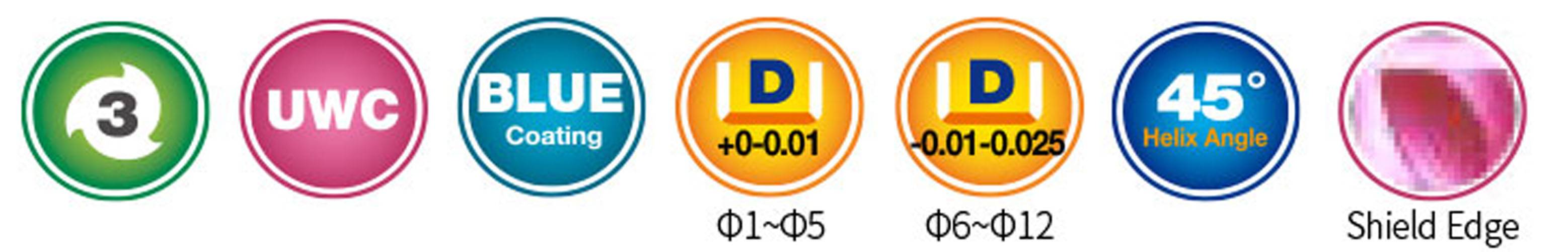 COGO VHM Fräser für Heavy Cuts 3ESE040110S06 mit BLUE Beschichtung 4mm Durchmesser-1