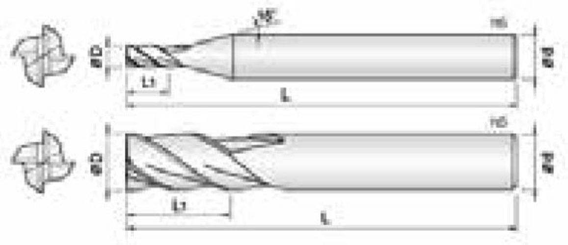 COGO VHM Fräser für Heavy Cuts 4ECE160400090 mit BLUE Beschichtung 16mm Durchmesser-2