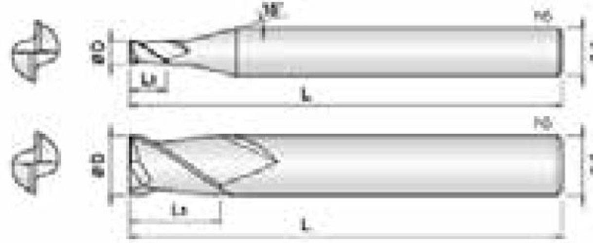 COGO VHM Fräser für Heavy Cuts 2ECE060130050 mit BLUE Beschichtung 6mm Durchmesser-2