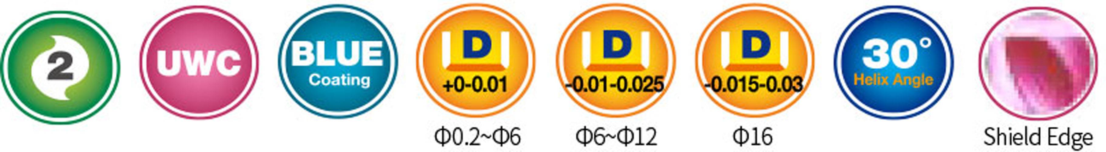 COGO VHM Fräser für Heavy Cuts 2ECE030080S06 mit BLUE Beschichtung 3mm Durchmesser-1