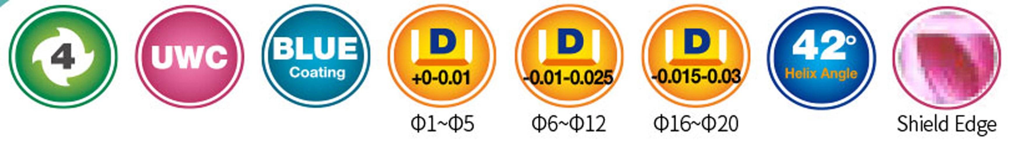 COGO VHM Fräser für Heavy Cuts 4ESE030080S06 mit BLUE Beschichtung 8mm Durchmesser-1