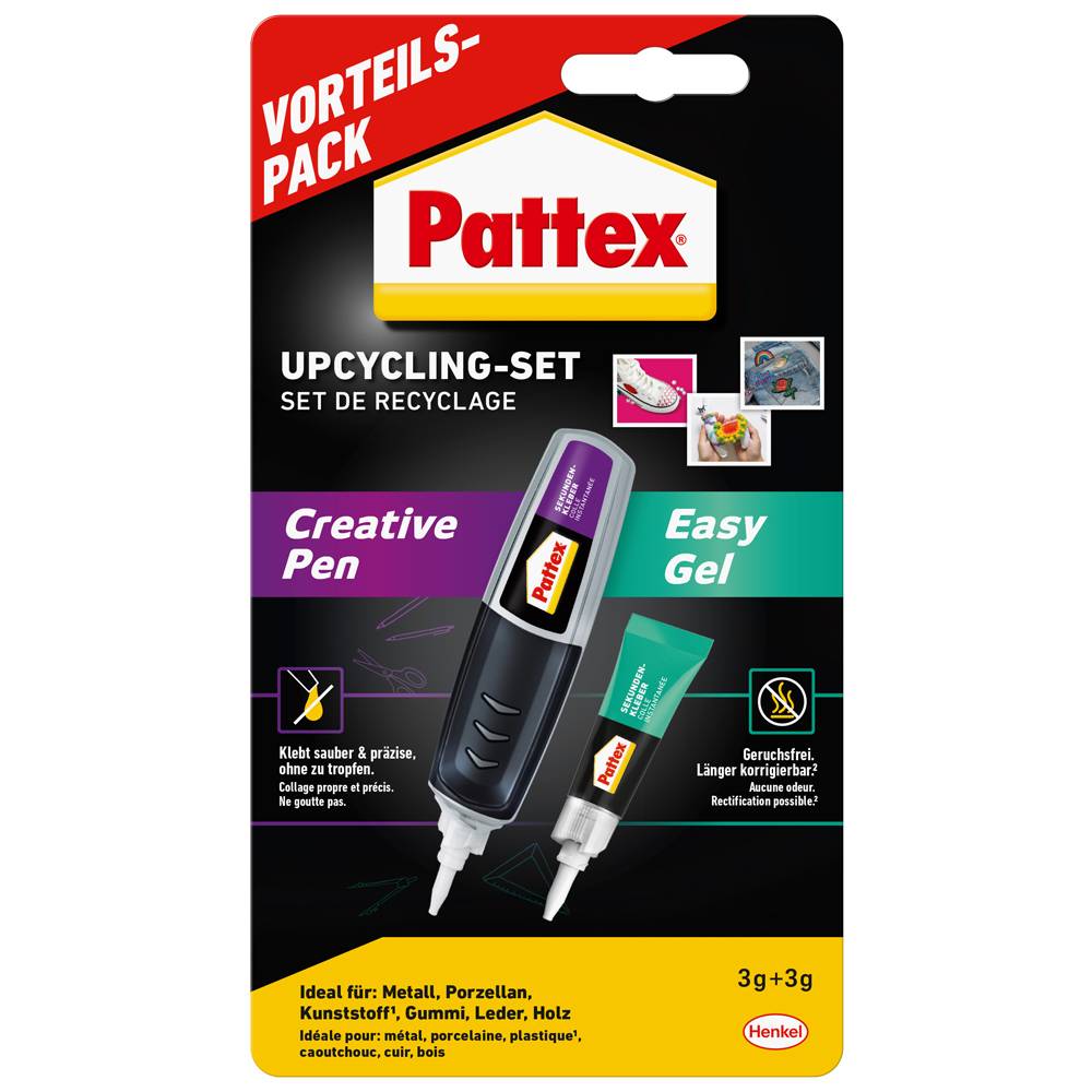 PATTEX - Sekundenkleber Upcycling Set Creative Pen+ Easy Gel retail-0