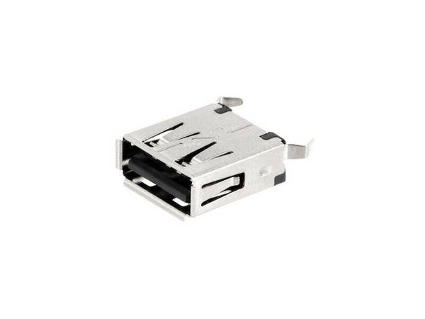 USB-A-Buchse print vertikal mit schwarzem Isolierkörper