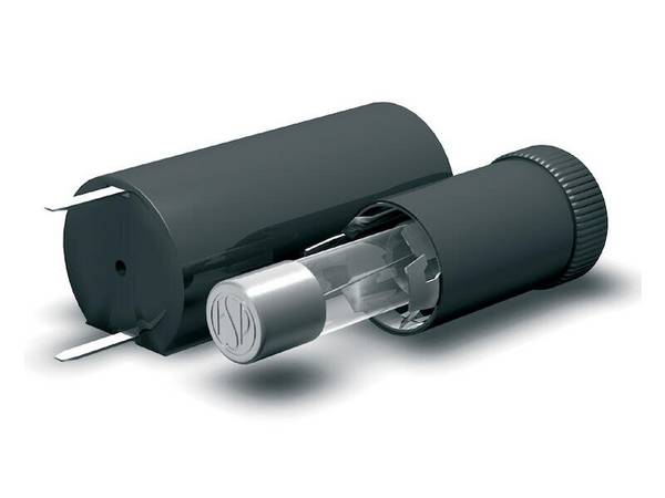 Sicherungshalter stehend geschlossen für Sicherungen 5 x 20 mm