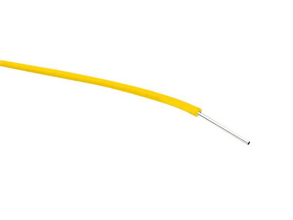 Kabeltronik Kupferdraht PVC isoliert Ø 0,6 mm 100 m Ring gelb