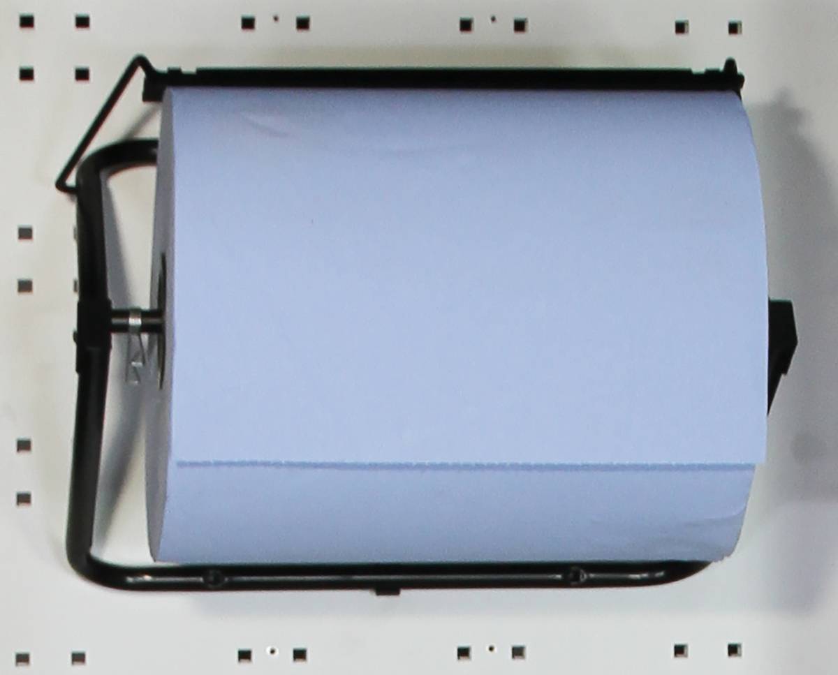 Putzrollen-Wandhalter,f. Reinigungsstation,HxB 300x440mm,verzinkt,schwarz-3
