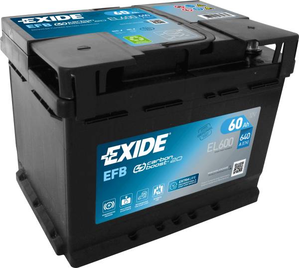 Exide EL600 Start-Stop EFB 12V 60Ah 640A Autobatterie-0