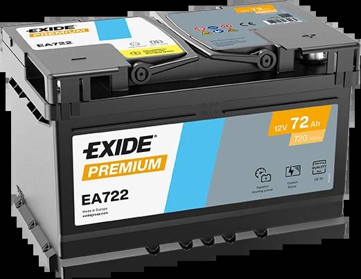 Exide EA722 Premium Carbon Boost 12V 72Ah 720A Autobatterie-0