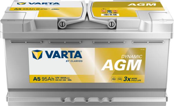 VARTA A5 Silver Dynamic AGM 12V 95Ah 850A Autobatterie Start-Stop 595 901-0