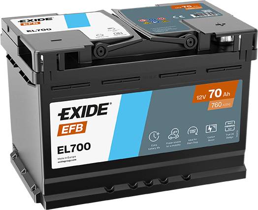 Exide EL700 Start-Stop EFB 12V 70Ah 760A Autobatterie-0