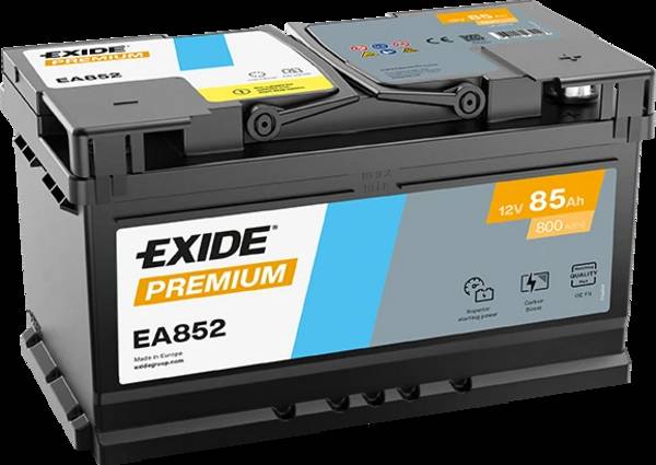 Exide EA852 Premium Carbon Boost 12V 85Ah 800A Autobatterie