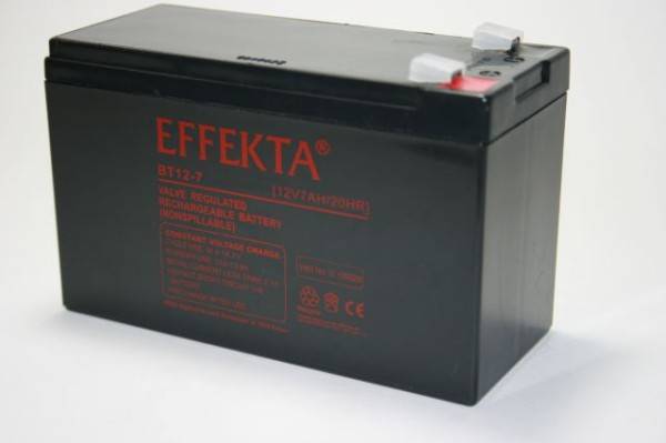 Effekta BT 12-7 VdS 12V 7Ah VdS Blei Akku / Blei-Vlies Akku AGM VRLA
