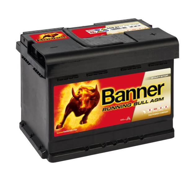 Banner 56001 AGM Running Bull 12V 60Ah 640A Autobatterien-0