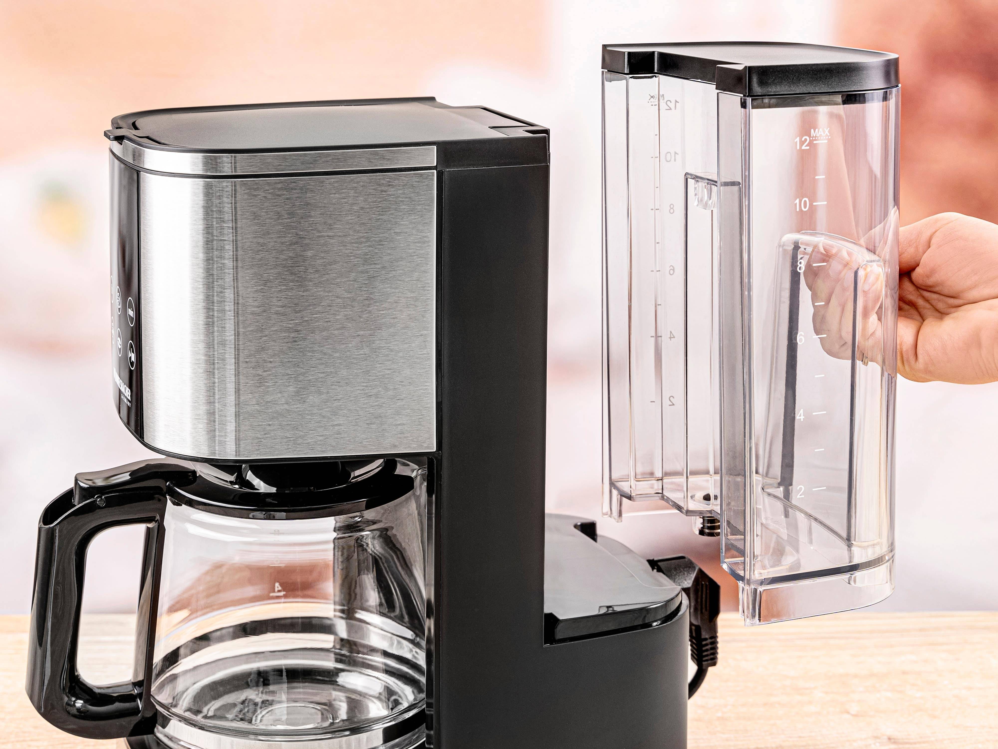 Symbolbild für Rommelsbacher FKM 1000, Filterkaffeemaschine, 1,5 l, Gemahlener Kaffee, 1000 W, Schwarz, Edelstahl