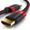 Primewire - 1m High Speed 8K HDMI Kabel 2.1, Ethernet ARC 3D 4K Ultra HD 7680x4320 @ 120 Hz HDTV Full HD, Schwarz/Rot